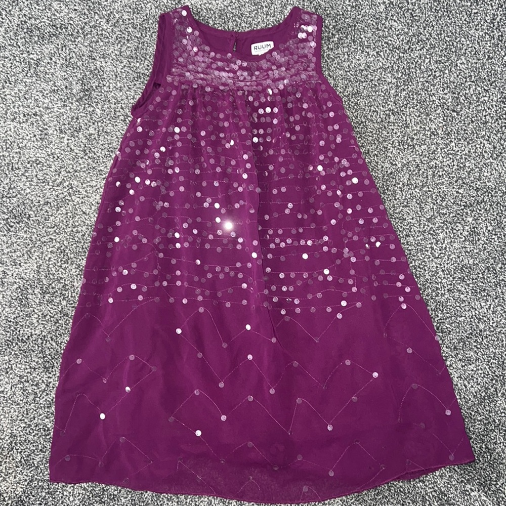 Ruum girls sequined plum dress formal